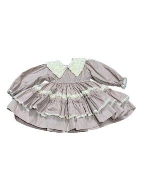 Vintage Mary Louise Original Ruffled Lace Circle Party Dress